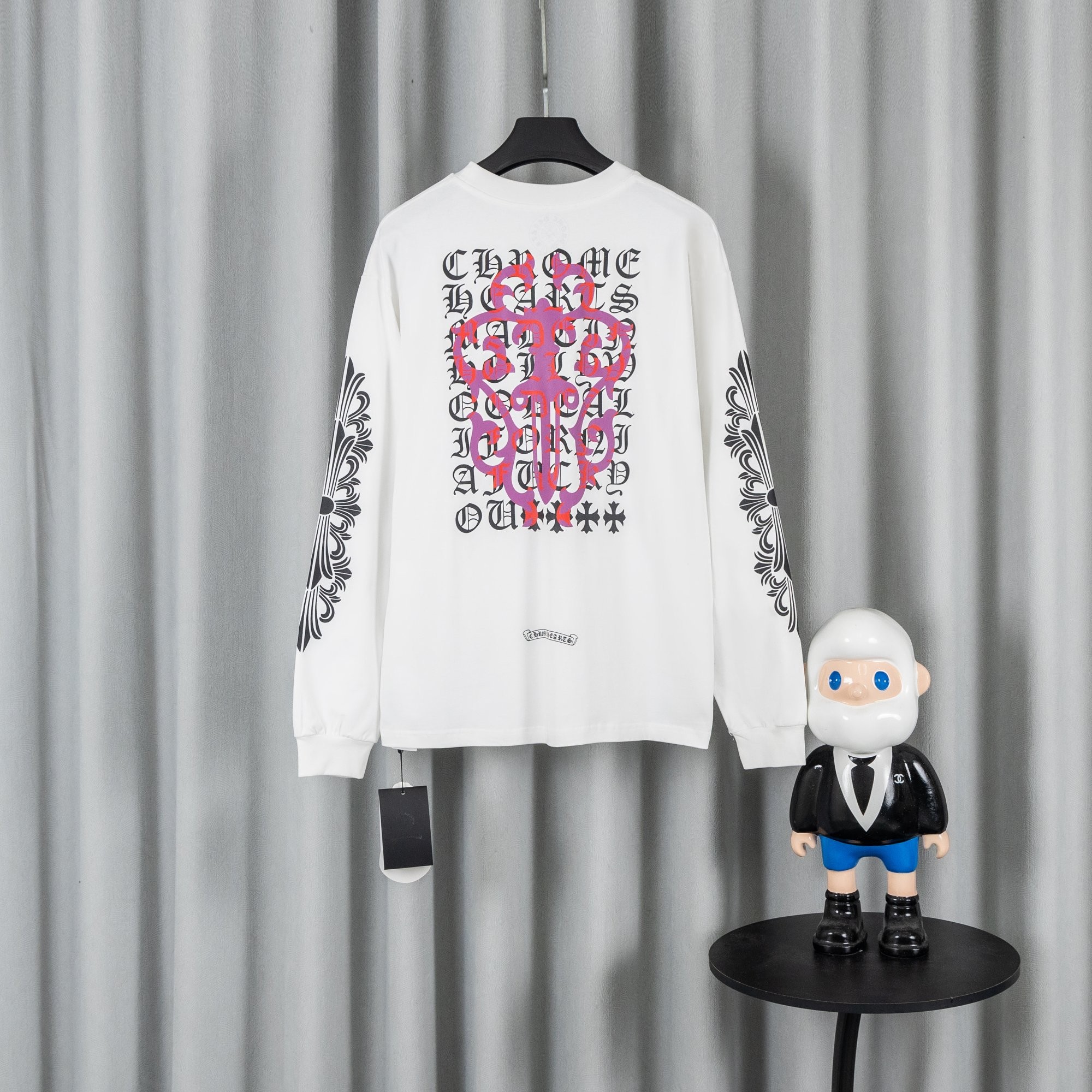 Chrome Hearts クロムハーツ 26SS 春夏新作 ユニセックス ルーズフィット 320g 双糸コットン ロングスリーブカットソー