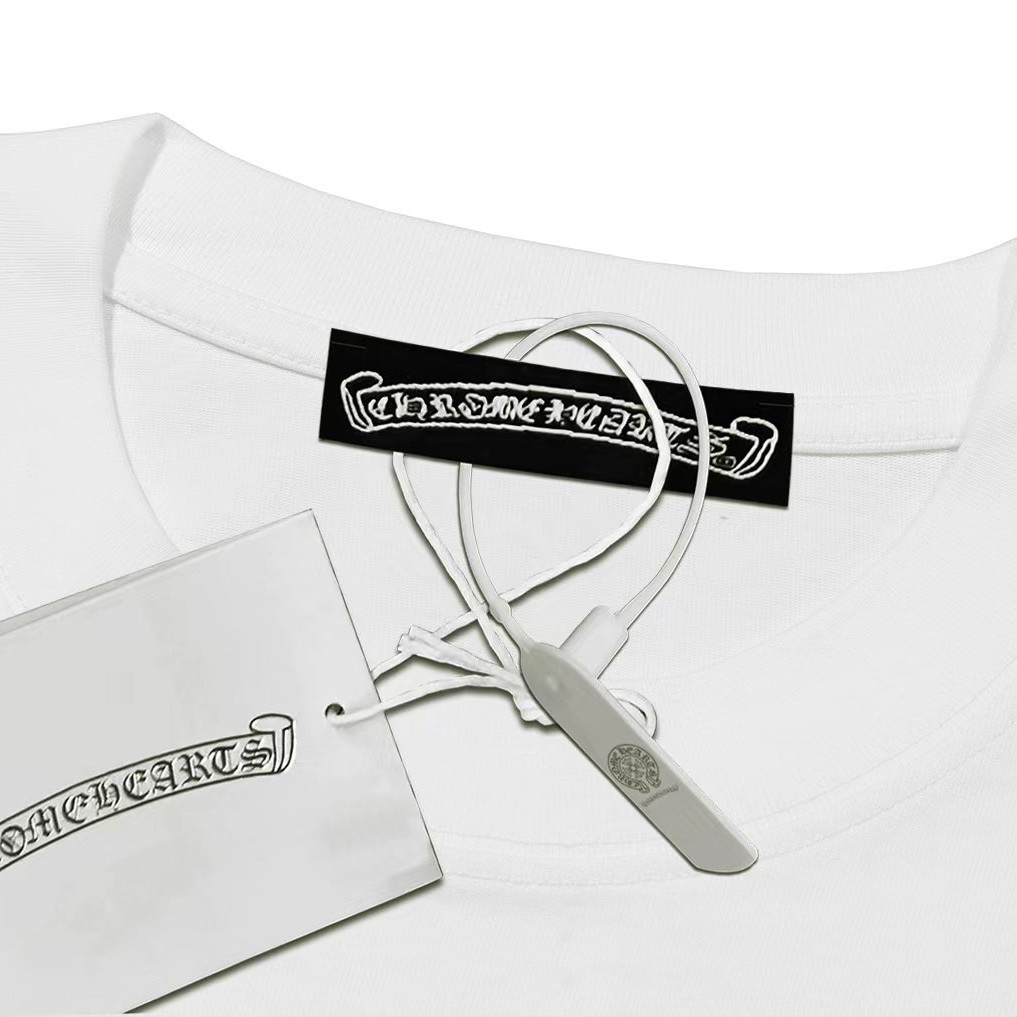 CHROME HEARTS クロムハーツ 長袖Tシャツ アイリス クロスモチーフ ホワイト/ブラック