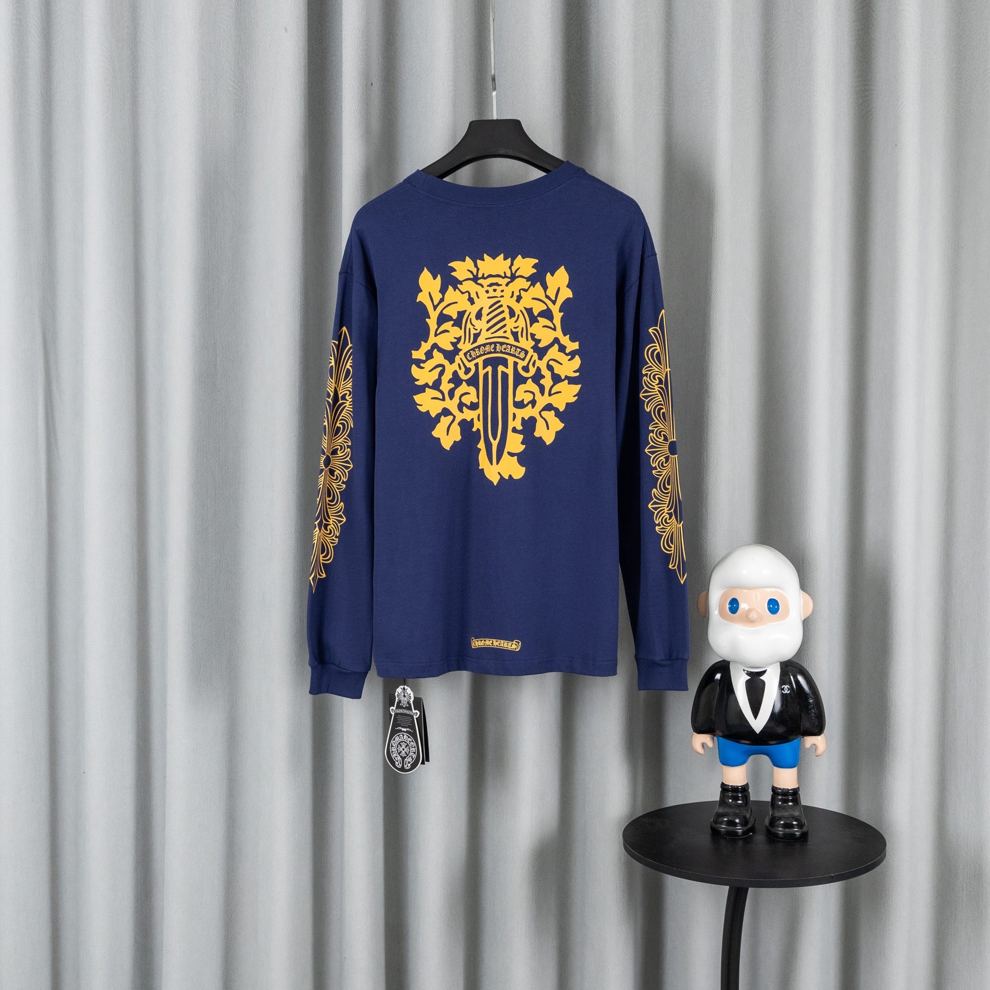 Chrome Hearts クロムハーツ 26SS 春夏 新作 ユニセックス ルーズフィット 長袖Tシャツ ネイビー