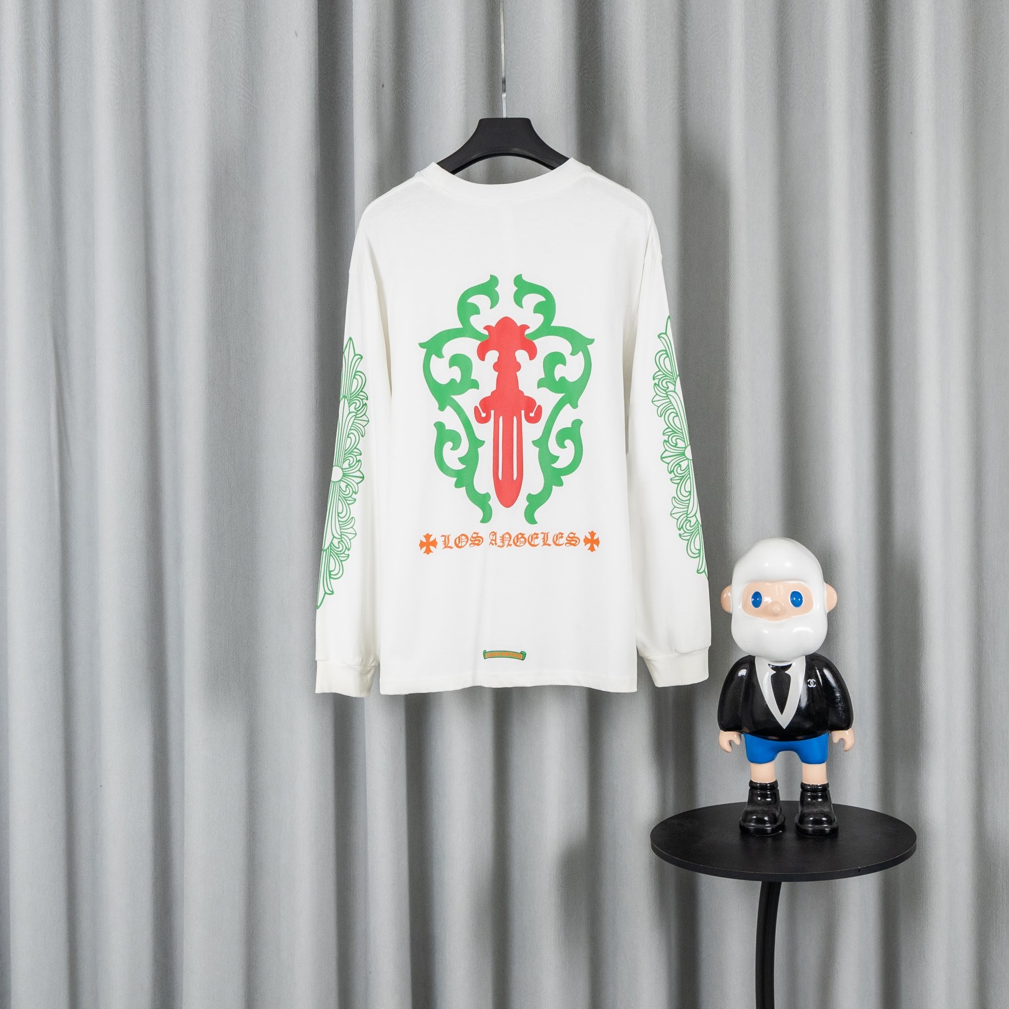 Chrome Hearts クロムハーツ 26SS 春夏新作 ユニセックス ルーズフィット 320g 双糸 コットン100% ロングスリーブTシャツ ベージュ