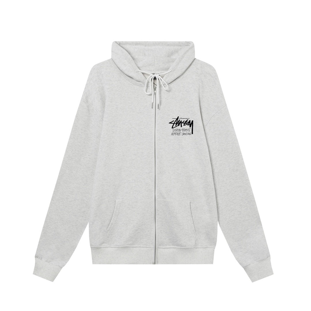 STUSSY ステューシー DSM LONDON ロゴプリント ジップアップ パーカー HN320 フーディー メンズ レディース 4色展開