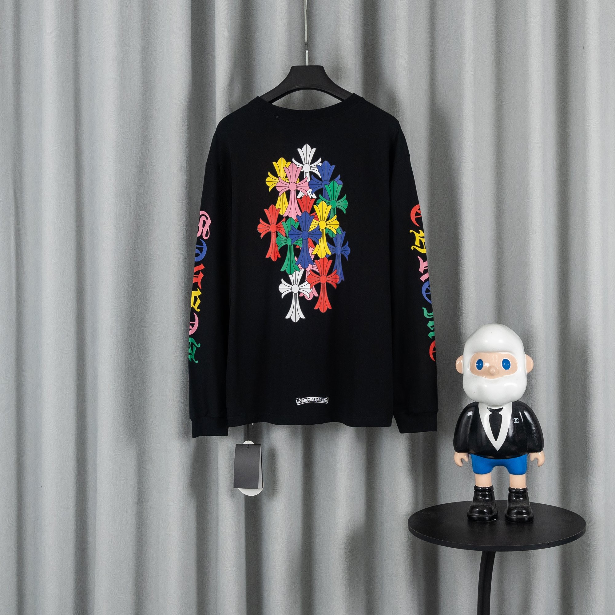 CHROME HEARTS クロムハーツ 26SS 新作 ユニセックス ゆったり長袖Tシャツ - ブラック/ホワイト