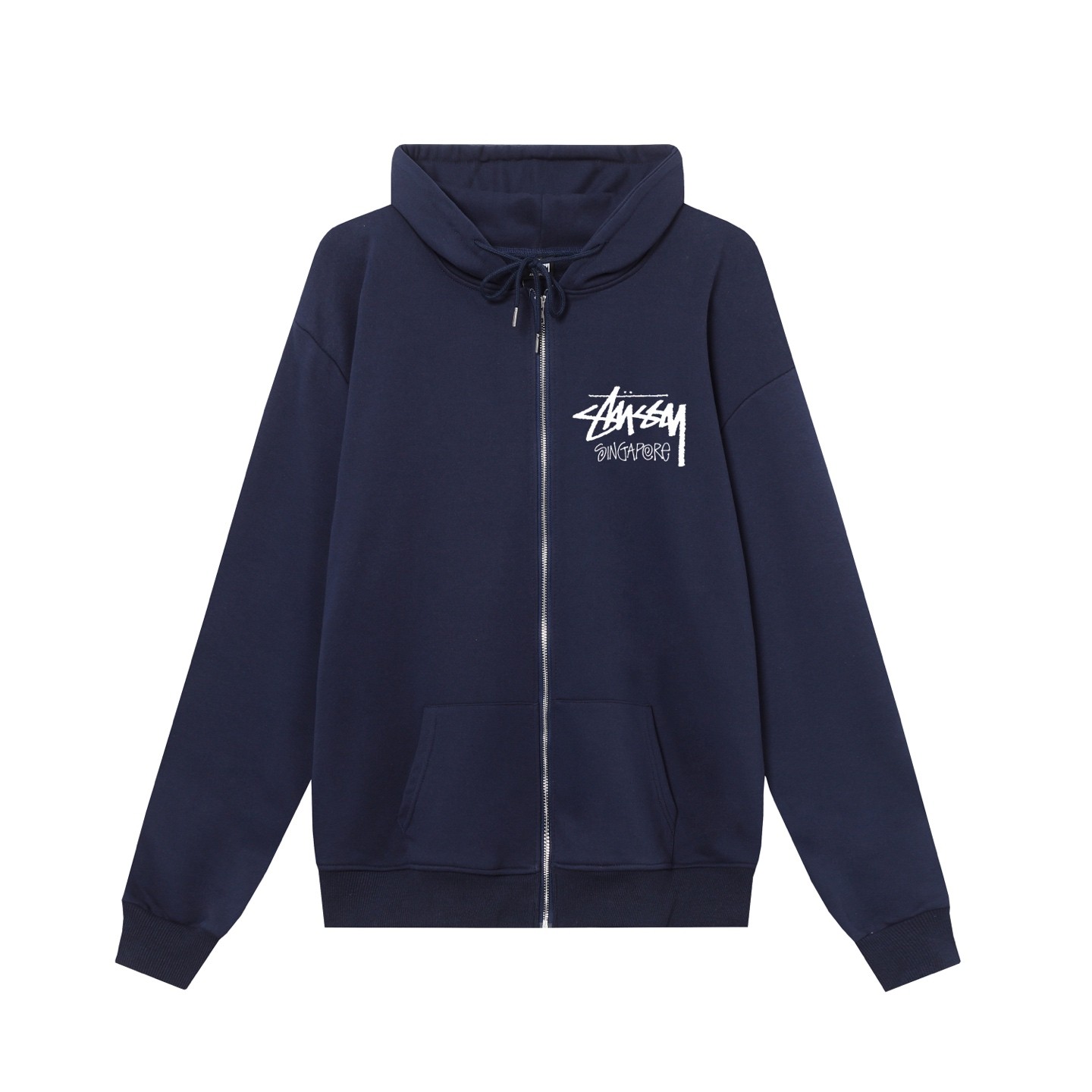 STUSSY スタッシー 新加坡城市限定系列 印花男女连帽拉链外套 HN342 ホワイト/ブラック/ネイビー/グレー