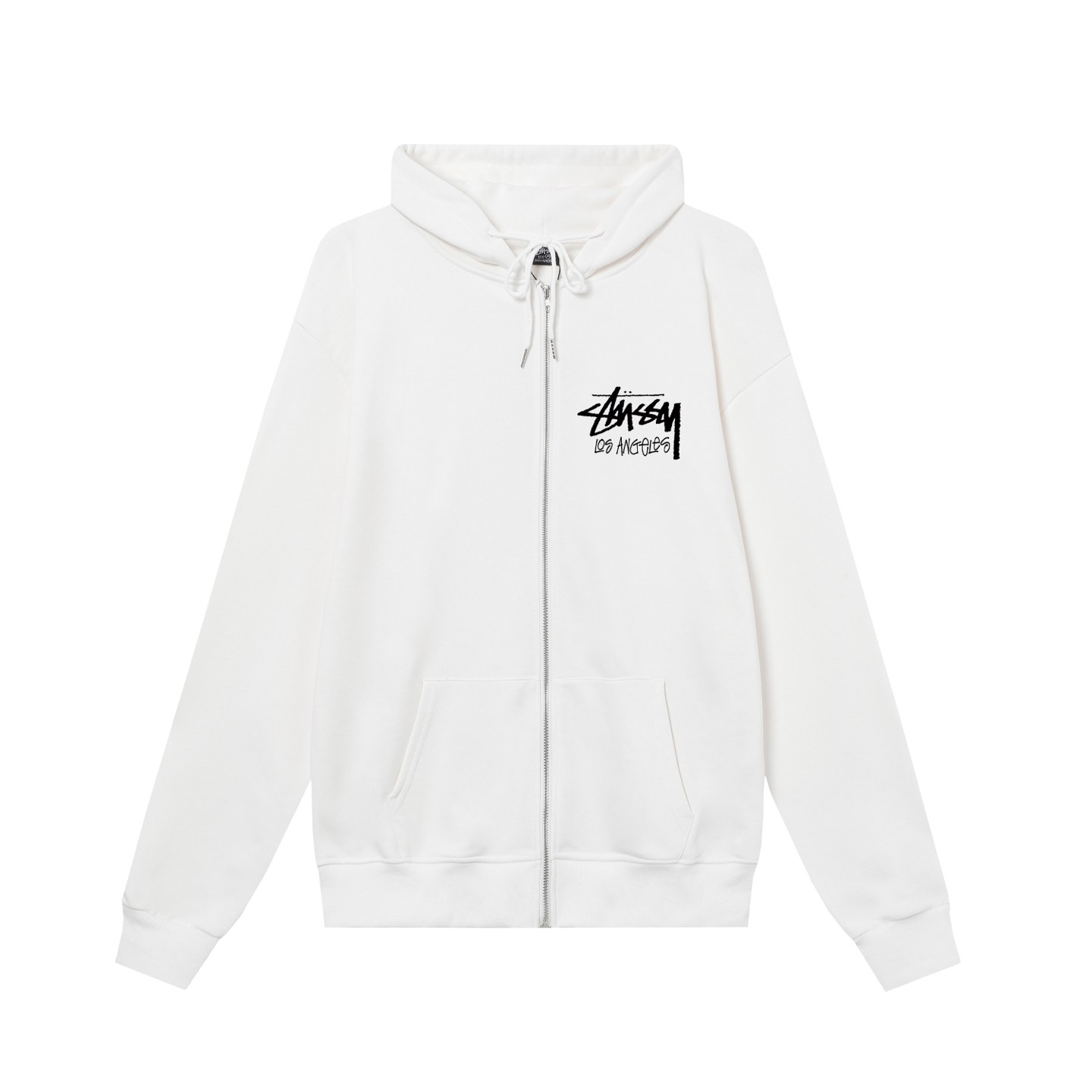 STUSSY スタッシー ロサンゼルスシティ限定シリーズ プリント男女共用 ズップアップフーディ HN340 白色/黑色/藏青色/灰色