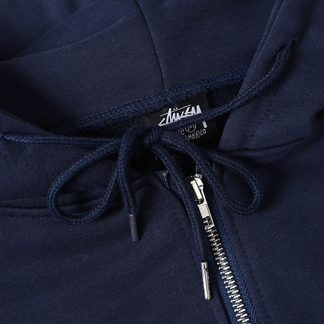 STUSSY スタシー クラウンパターンロゴプリント 男女兼用 ジップアップフーデッドジャケット HN310