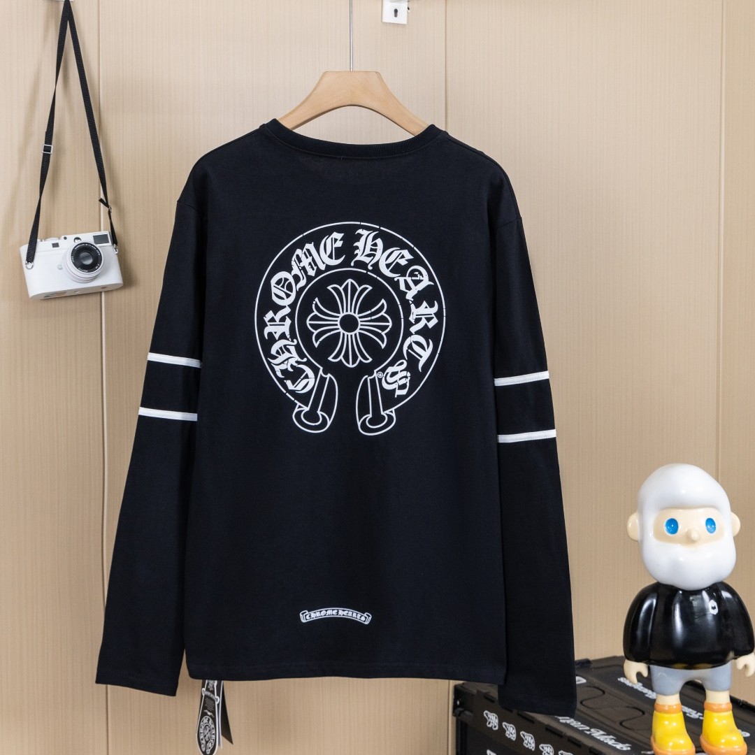 CHROME HEARTS クロムハーツ 長袖Tシャツ CH ブラック
