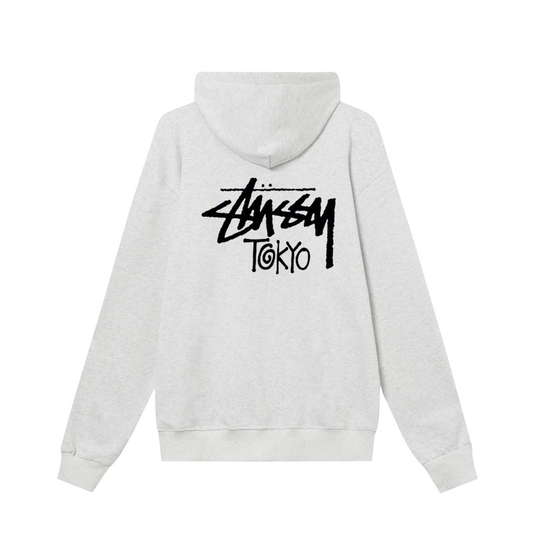 Stussy スタッシー ミラノシティ限定プリント 男女兼用 连帽フード付きフルジップスウェット