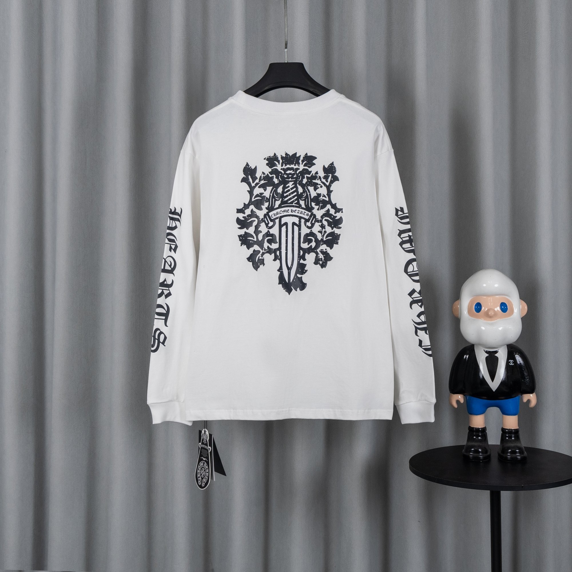 Chrome Hearts クロムハーツ 26SS 新作 ユニセックス ゆったり長袖Tシャツ (ホワイト/ブラック)