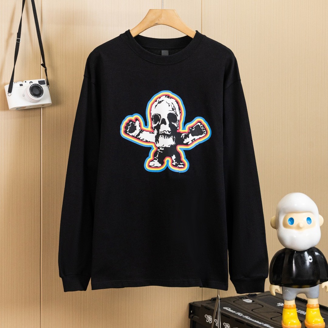 Chrome Hearts クロムハーツ ウォッシュ加工 立体プリント 長袖Tシャツ