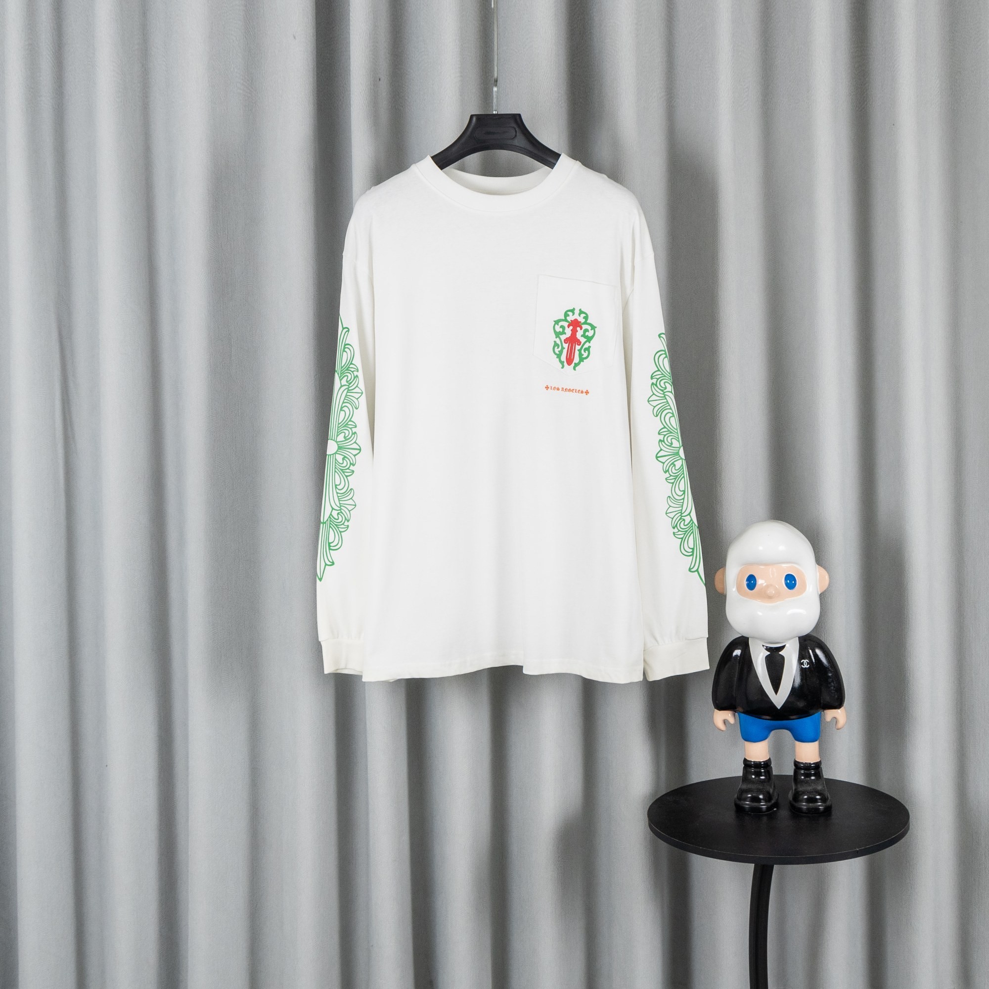 Chrome Hearts クロムハーツ 26SS 春夏新作 ユニセックス ルーズフィット 320g 双糸 コットン100% ロングスリーブTシャツ ベージュ