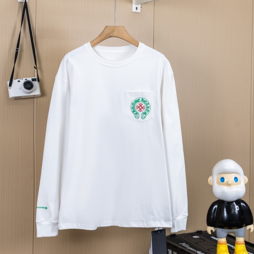 Chrome Hearts クロムハーツ ガーメントウォッシュ加工 立体プリント 長袖Tシャツ