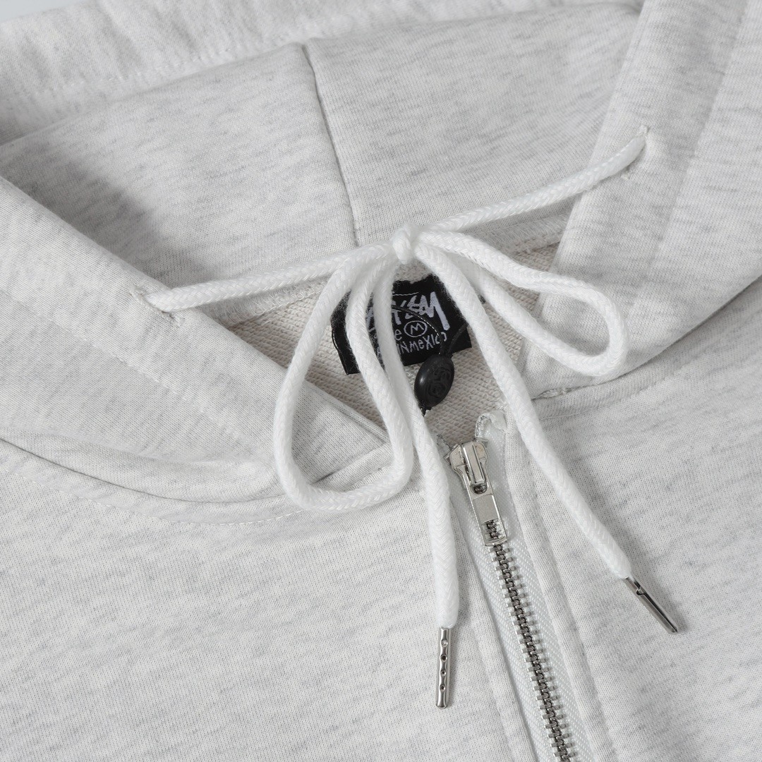 STUSSY スタシー ダイスアルファベットプリント ズッパーフーディージャケット HN305 グレー