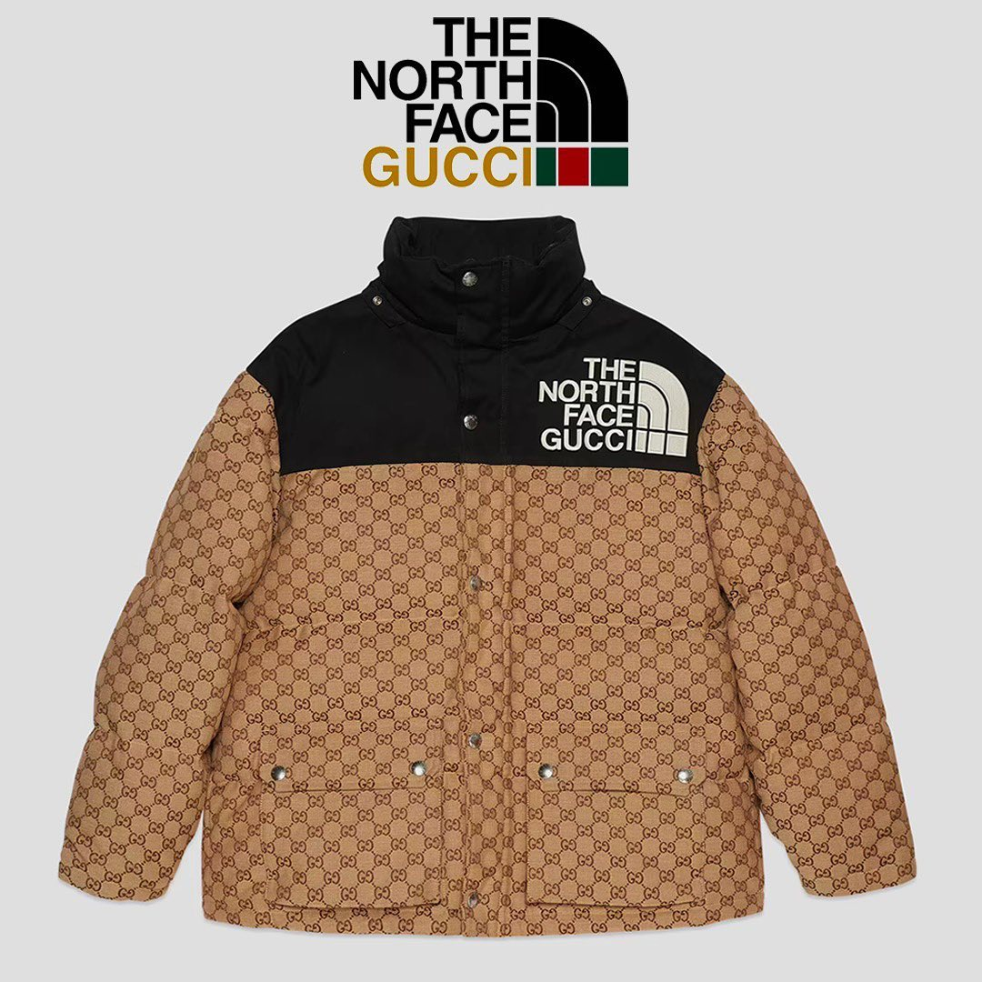 GUCCI × THE NORTH FACE GGロゴ ショートダウンジャケット