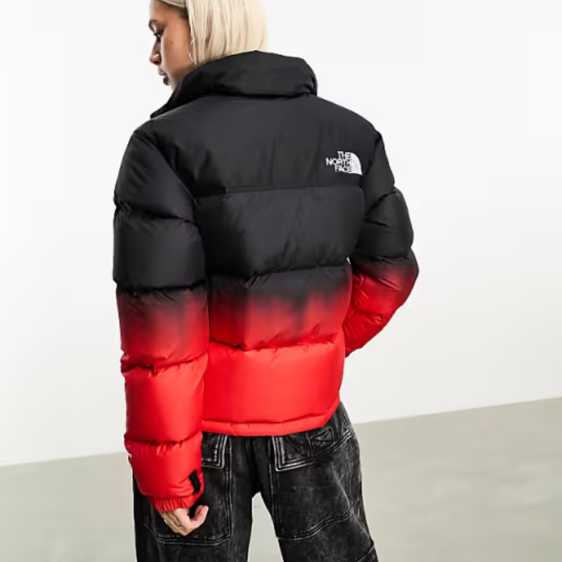 THE NORTH FACE ヌプシ ダウンジャケット レッド ディップダイ